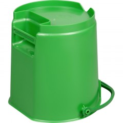 Ведро FBK 15л зеленое, армир. пластик противоударный, круглое, 80101-5 - фото 3