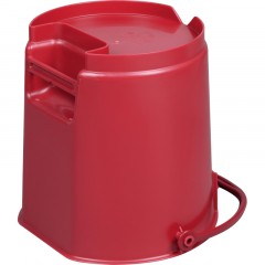 Ведро FBK 9л красное, армир. пластик противоударный, круглое, 80102-3 - фото 3
