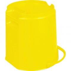 Ведро FBK 9л желтое, армир. пластик противоударный, круглое, 80102-4 - фото 3