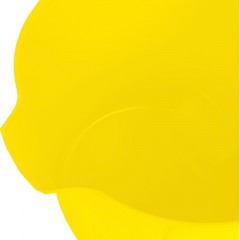 Ведро FBK 9л желтое, армир. пластик противоударный, круглое, 80102-4 - фото 4