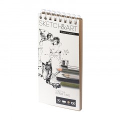 Скетчбук SKETCH&ART 105х220мм 100л ЛЕГКИЙ КРАФТ 70г на гребне 1-100-561/03 Скетчбук SKETCH&ART 105х220мм 100л ЛЕГКИЙ КРАФТ 70г на гребне 1-100-561/03 - фото 4