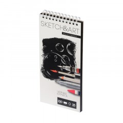 Скетчбук SKETCH&ART 105х220мм 25л ЧЕРНЫЙ 220г на гребне д/скетч1-25-562/03 Скетчбук SKETCH&ART 105х220мм 25л ЧЕРНЫЙ 220г на гребне д/скетч1-25-562/03 - фото 5