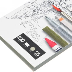 Скетчбук SKETCH&ART 105х220 25л СЕРЫЙ 220г на гребне д/скетч 1-25-563/03 Скетчбук SKETCH&ART 105х220 25л СЕРЫЙ 220г на гребне д/скетч 1-25-563/03 - фото 6