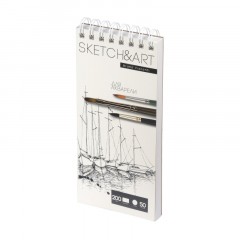 Скетчбук S&A 105х220 50л БЕЛАЯ ФАКТУРНАЯ 200г н/гребне д/аквар. 1-50-555/03 Скетчбук S&A 105х220 50л БЕЛАЯ ФАКТУРНАЯ 200г н/гребне д/аквар. 1-50-555/03 - фото 3