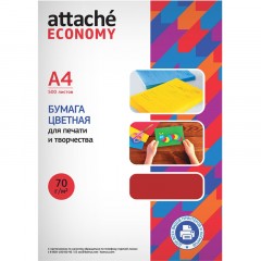 Бумага цветная (красный интенсив), 70г, А4, 500 л - фото 4