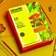 Бумага цветная (желтый интенсив), 70г, А4, 500 л - фото 7