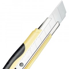 Нож канцелярский 18 мм КОМУС , с фиксатором, мет.направл.цв. в ассорт. - фото 8