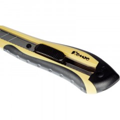 Нож канцелярский 18 мм КОМУС , с фиксатором, мет.направл.цв. в ассорт. - фото 9