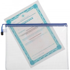 Папка-конверт на молнии Attache А4 , прозрач, ПВХ, 230 мкм, сетка, 2шт/уп - фото 2