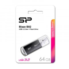Флеш-память Silicon Power Blaze B02 64GB USB 3.2, черный, пластик Флеш-память Silicon Power Blaze B02 64GB USB 3.2, черный, пластик - фото 5