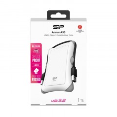 Портативный HDD Silicon Power Armor A30 1 TB USB 3.2, белый, резина Портативный HDD Silicon Power Armor A30 1 TB USB 3.2, белый, резина - фото 4