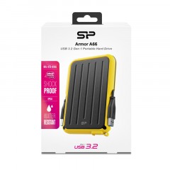 Портативный HDD Silicon Power Armor A66 4 TB USB 3.2, желтый, черный Портативный HDD Silicon Power Armor A66 4 TB USB 3.2, желтый, черный - фото 2