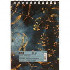 Блокнот Floral А6 60л, клетка, обл. мел.картон,спираль,синий Блокнот Floral А6 60л, клетка, обл. мел.картон,спираль,синий - фото 10