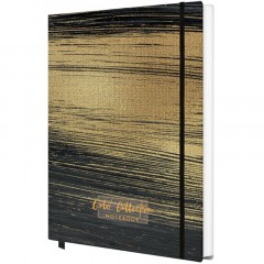 Блокнот Gold Collection А5 96л,клетка,картон,сшивка,резинка,черный Блокнот Gold Collection А5 96л,клетка,картон,сшивка,резинка,черный - фото 3