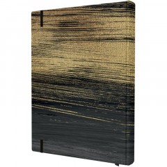 Блокнот Gold Collection А5 96л,клетка,картон,сшивка,резинка,черный Блокнот Gold Collection А5 96л,клетка,картон,сшивка,резинка,черный - фото 4