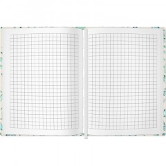 Блокнот А6 96л, клетка тв. лам.обложка Цветы белый.сшивка - фото 2