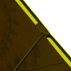 Блокнот Папоротники А5, 128л, клетка, обложка экокожа, с резинкой - фото 10