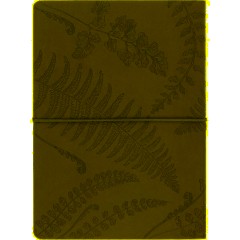 Блокнот Папоротники А5, 128л, клетка, обложка экокожа, с резинкой - фото 11