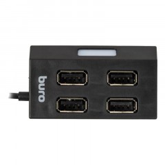 Разветвитель USB 2.0 Buro BU-HUB4-U2.0 4порт. черный Разветвитель USB 2.0 Buro BU-HUB4-U2.0 4порт. черный - фото 2