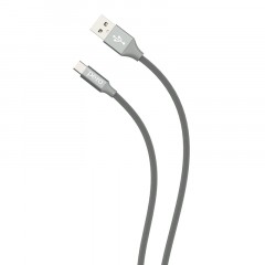 Кабель USB PERO DC-02 Type-C, 3А, 1м, серый - фото 3