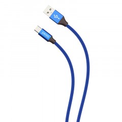 Кабель USB PERO DC-02 Type-C, 3А, 1м, синий Кабель USB PERO DC-02 Type-C, 3А, 1м, синий - фото 3
