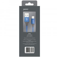 Кабель USB PERO DC-02 Type-C, 3А, 1м, синий Кабель USB PERO DC-02 Type-C, 3А, 1м, синий - фото 5
