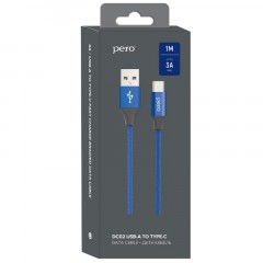 Кабель USB PERO DC-02 Type-C, 3А, 1м, синий Кабель USB PERO DC-02 Type-C, 3А, 1м, синий - фото 6