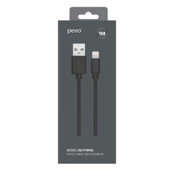 Кабель PERO, DC-03, 8-pin Lightning, 2.4А, 1м,  черный - фото 2