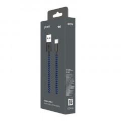 Кабель USB PERO DC-04 Type-C, 3А, 1м, Blue-black (Fast Charge) Кабель USB PERO DC-04 Type-C, 3А, 1м, Blue-black (Fast Charge) - фото 4