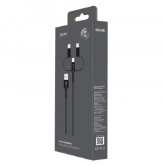Кабель USB PERO DC-06 3 in 1 (Lightning/micro USB/Type-C), 3А, 1м, черный - фото 5