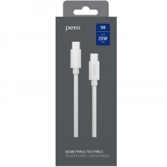 Кабель USB PERO DC-08 PD Type-C to Type-C, 1m, White Кабель USB PERO DC-08 PD Type-C to Type-C, 1m, White - фото 4