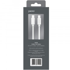 Кабель USB PERO DC-08 PD Type-C to Type-C, 1m, White Кабель USB PERO DC-08 PD Type-C to Type-C, 1m, White - фото 5