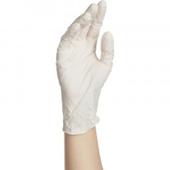 Перчатки нитрил, н/c, н/о, текстур, Benovy (M) 50п/уп, белый - фото 2