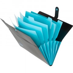 Папка органайзер на кнопке Attache Selection Black&Bluе, А4,500мкм , 5отд Папка органайзер на кнопке Attache Selection Black&Bluе, А4,500мкм , 5отд - фото 3