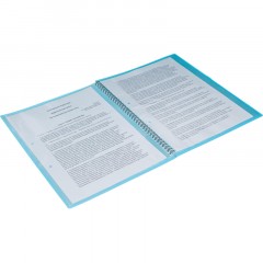 Папка файловая на спирали, 20файлов Attache Selection Black&Blue, А4,400мкм Папка файловая на спирали, 20файлов Attache Selection Black&Blue, А4,400мкм - фото 3
