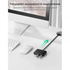 Разветвитель USB UGREEN 4 х USB 3.0, 1 м, цвет черный (20291) Разветвитель USB UGREEN 4 х USB 3.0, 1 м, цвет черный (20291) - фото 5