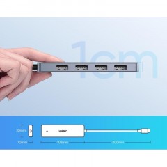 Разветвитель USB UGREEN 4 в 1 Type C, 4 x USB 3.0 (70336) Разветвитель USB UGREEN 4 в 1 Type C, 4 x USB 3.0 (70336) - фото 2