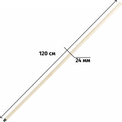 Черенок для инвентаря деревянный d24 мм 120 см 1 сорт с пластиковой резьбой Черенок для инвентаря деревянный d24 мм 120 см 1 сорт с пластиковой резьбой - фото 2