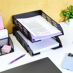 Лоток горизонтальный для бумаг Attache 2шт/на на металл стержнях черный Лоток горизонтальный для бумаг Attache 2шт/на на металл стержнях черный - фото 11