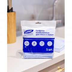 Салфетки хозяйственные Luscan Professional стек,зерк 230г/м2 30х30см 5шт/уп Салфетки хозяйственные Luscan Professional стек,зерк 230г/м2 30х30см 5шт/уп - фото 4