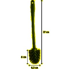 Ершик FBK для труб ручной круглый 63х80х370мм, пластик красный 57156-3 - фото 2