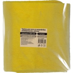 Тряпка для пола из микрофибры универсальная 220г/м2 50х80см желтая - фото 5