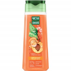Гель для душа Чистая Линия Смягчающий, с персиком и маслом миндаля 250 мл