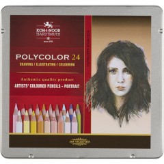 Карандаши цветные худож POLYCOLOR Портрет 24цв/наб мет.кор. 3824024014PL Карандаши цветные худож POLYCOLOR Портрет 24цв/наб мет.кор. 3824024014PL - фото 4