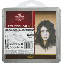 Карандаши цветные худож POLYCOLOR Портрет 24цв/наб мет.кор. 3824024014PL Карандаши цветные худож POLYCOLOR Портрет 24цв/наб мет.кор. 3824024014PL - фото 6