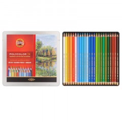 Карандаши цветные худож POLYCOLOR Пейзаж 24цв/наб мет.кор. 3824024015PL Карандаши цветные худож POLYCOLOR Пейзаж 24цв/наб мет.кор. 3824024015PL - фото 2