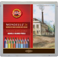 Карандаши акварельные MONDELUZ Пейзаж 24цв/наб металл.коробка 3724024013PL Карандаши акварельные MONDELUZ Пейзаж 24цв/наб металл.коробка 3724024013PL - фото 5