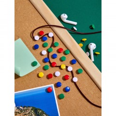 Кнопки канцелярские Комус металлич. шляпка 10 мм, цветные 50 шт.карт.уп - фото 5