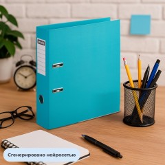 Папка-регистратор 75мм Attache, А4, бирюзовая, ПБП2, метал. угол,карман.кор Папка-регистратор 75мм Attache, А4, бирюзовая, ПБП2, метал. угол,карман.кор - фото 12
