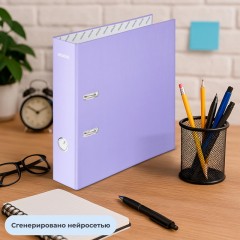 Папка-регистратор 75мм Attache Акварель А4, сиреневая,б/мет угол лам карт Папка-регистратор 75мм Attache Акварель А4, сиреневая,б/мет угол лам карт - фото 8